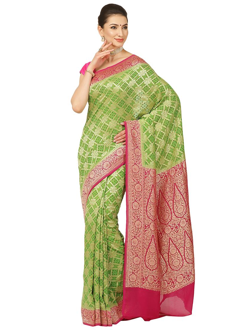 zari work banarasi saree with blouse - 17748535 - Zoom Image - 1
