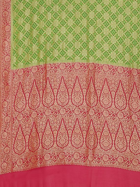 zari work banarasi saree with blouse - 17748535 - Zoom Image - 5
