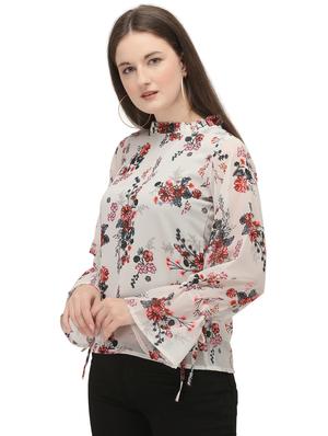 bell sleeved floral top - 17748611 - Standard Image - 2