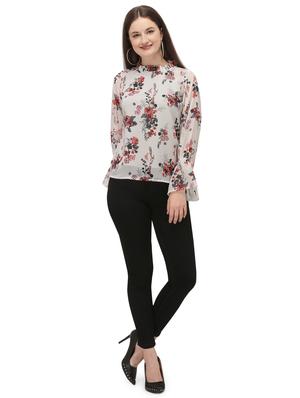 bell sleeved floral top - 17748611 - Standard Image - 4