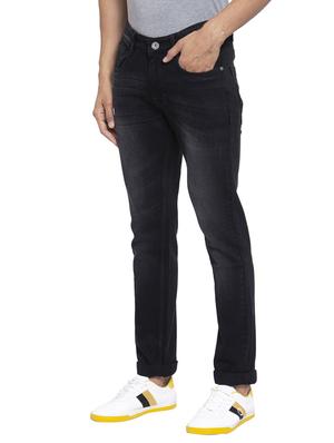 black solid denim washed jean - 17749264 - Standard Image - 2