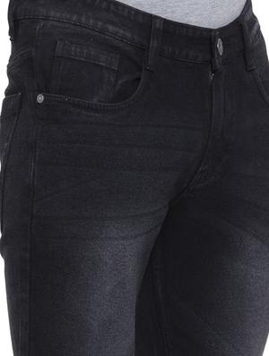 black solid denim washed jean - 17749264 - Standard Image - 5