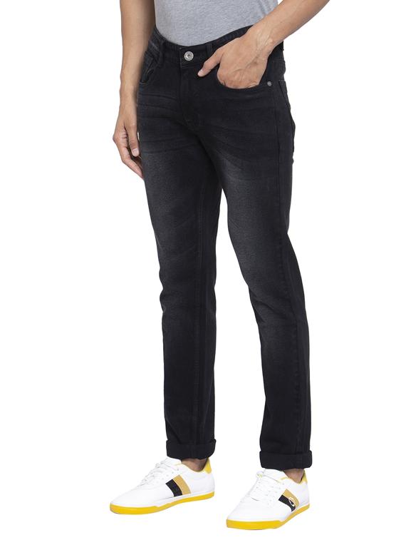 black solid denim washed jean - 17749264 - Zoom Image - 2