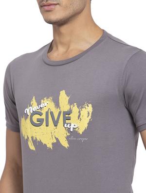 grey chest print t-shirt - 17749291 - Standard Image - 5
