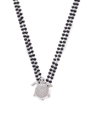silver beads mangalsutra - 17749357 - Standard Image - 3