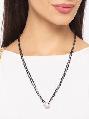 silver beads mangalsutra - 17749357 - Standard Image - 4