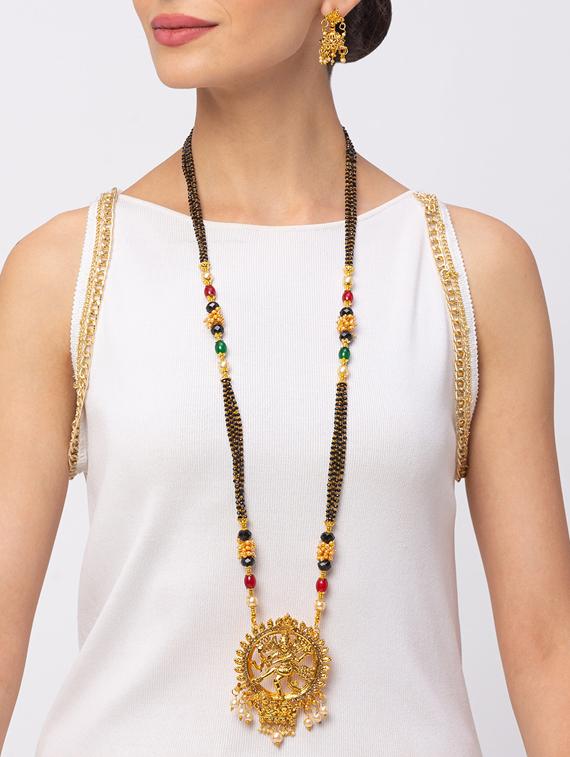 gold beads mangalsutra - 17749385 - Zoom Image - 4