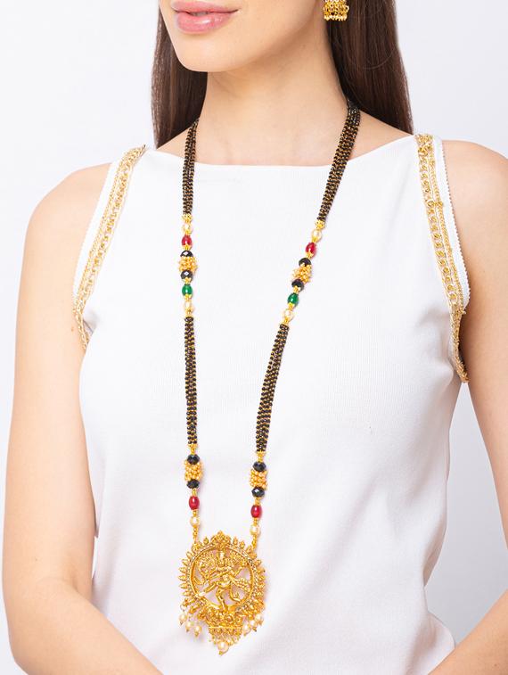 gold beads mangalsutra - 17749385 - Zoom Image - 5