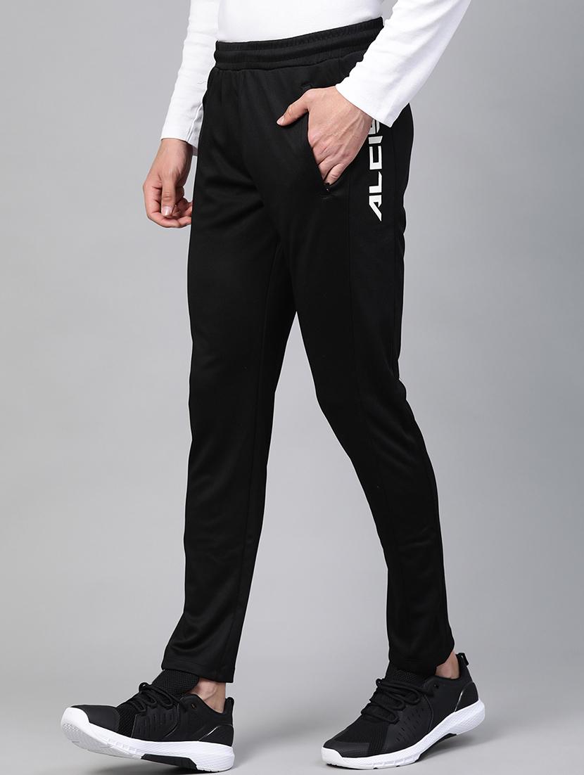 black printed full length track pant - 17749665 - Zoom Image - 2