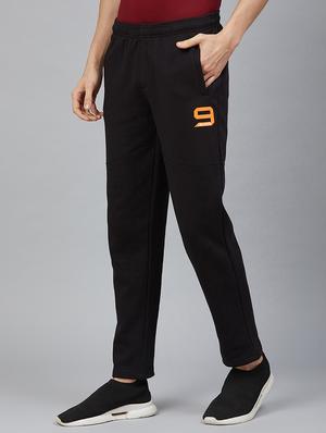 black solid full length track pant - 17749673 - Standard Image - 2