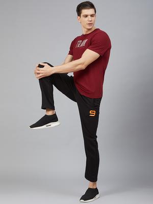 black solid full length track pant - 17749673 - Standard Image - 4