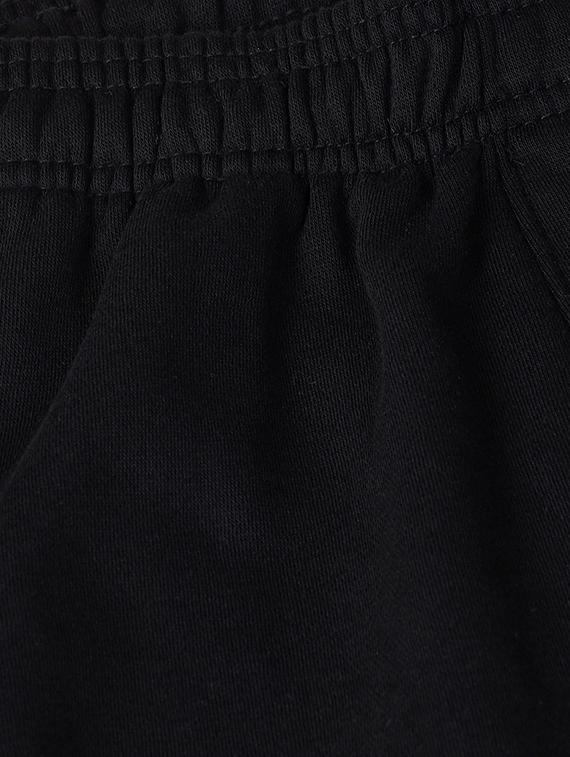 black solid full length track pant - 17749673 - Zoom Image - 5