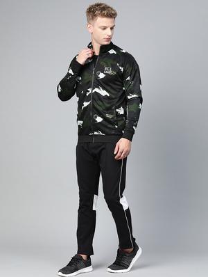 black camouflage printed casual jacket - 17749689 - Standard Image - 4