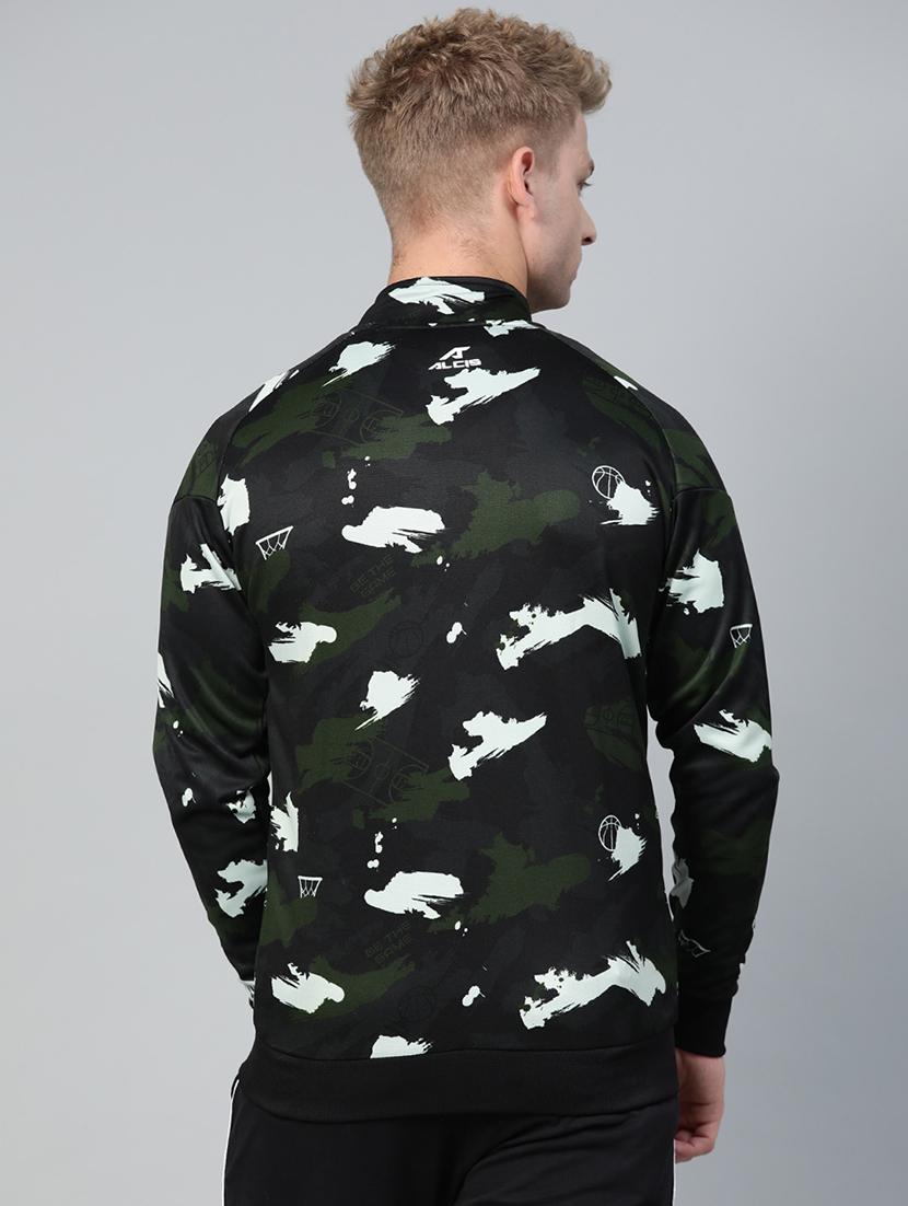 black camouflage printed casual jacket - 17749689 - Zoom Image - 3