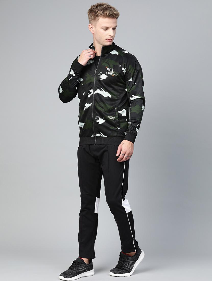 black camouflage printed casual jacket - 17749689 - Zoom Image - 4