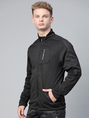 black solid casual jacket - 17749694 - Standard Image - 2