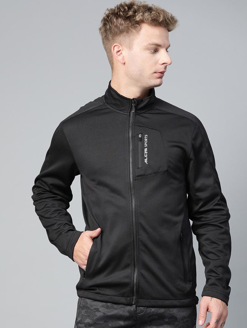 black solid casual jacket - 17749694 - Zoom Image - 1