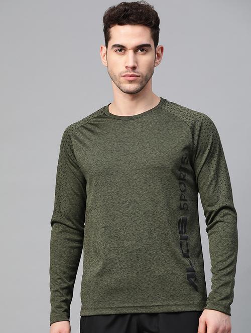 olive green printed raglan t-shirt - 17749742 - Standard Image - 1