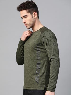 olive green printed raglan t-shirt - 17749742 - Standard Image - 2