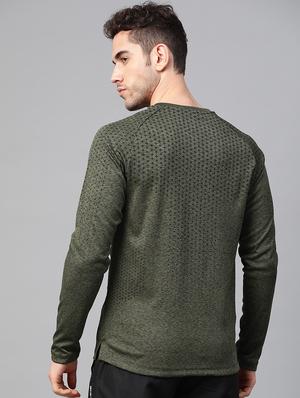 olive green printed raglan t-shirt - 17749742 - Standard Image - 3