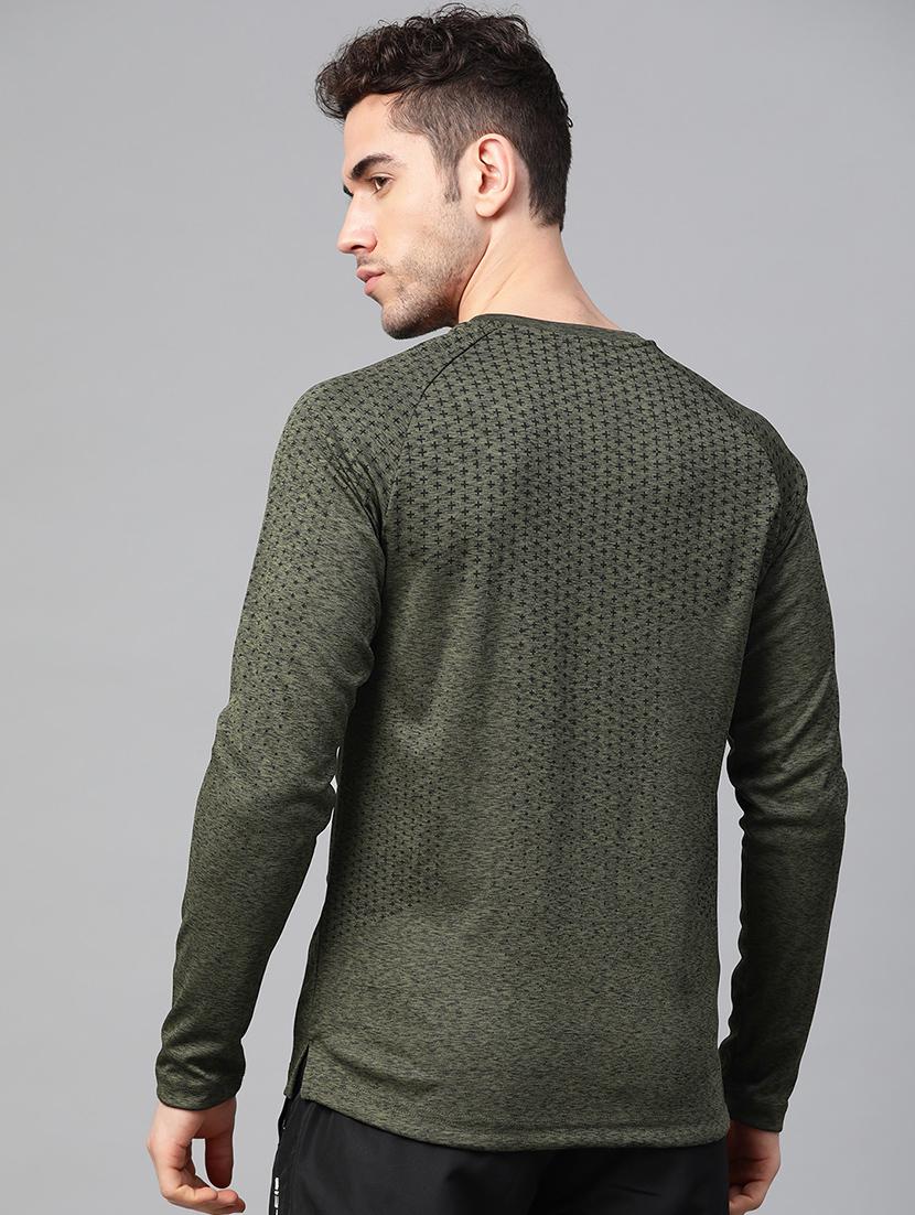 olive green printed raglan t-shirt - 17749742 - Zoom Image - 3