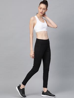 high rise solid track pant - 17749757 - Standard Image - 4