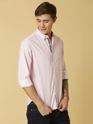 pink printed casual shirt - 17750296 - Standard Image - 2