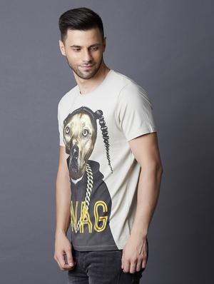 grey printed t-shirt - 17750405 - Standard Image - 2