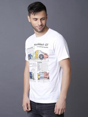 white printed t-shirt - 17750438 - Standard Image - 2