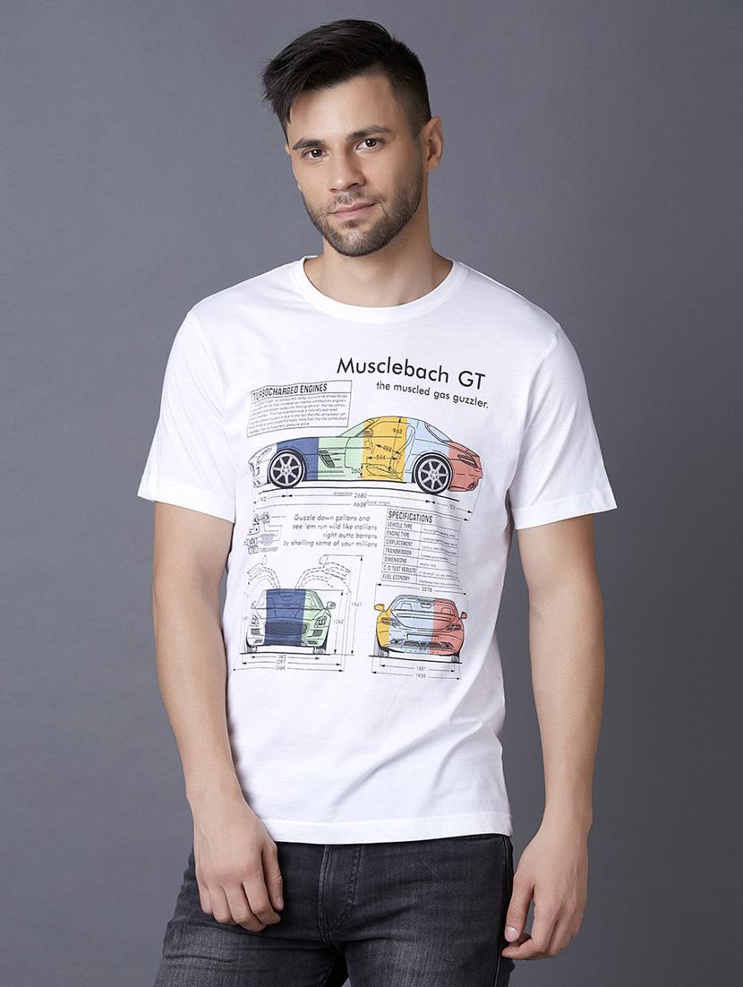 white printed t-shirt - 17750438 - Zoom Image - 1