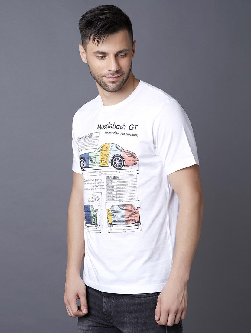 white printed t-shirt - 17750438 - Zoom Image - 2