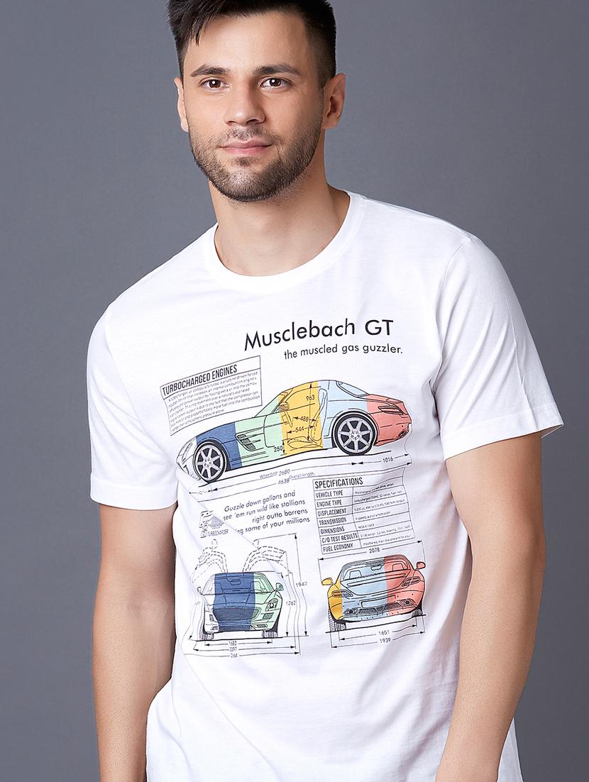 white printed t-shirt - 17750438 - Zoom Image - 4