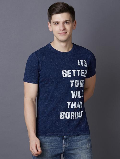 blue printed t-shirt - 17750476 - Very Small Image - 1