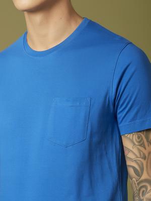 blue printed pocket t-shirt - 17750477 - Standard Image - 5