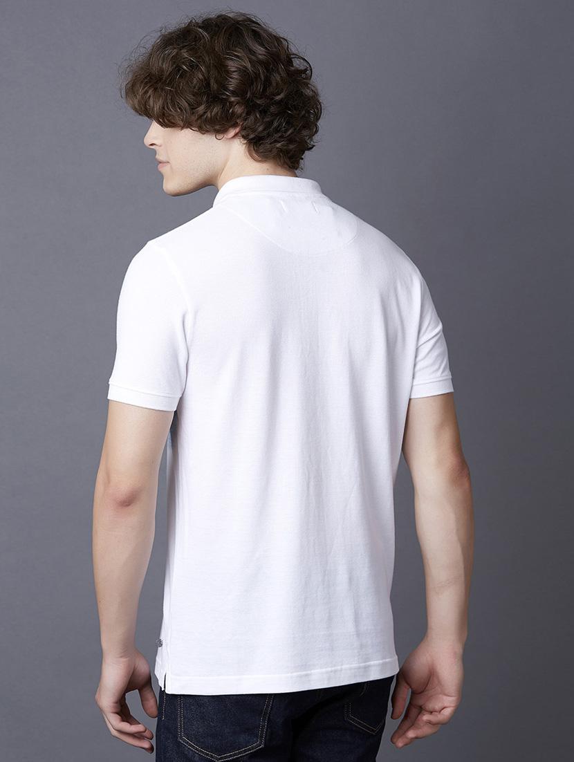 white printed polo t-shirt - 17750489 - Zoom Image - 3