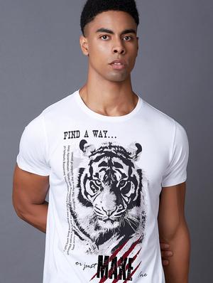 white printed t-shirt - 17750505 - Standard Image - 4