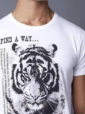 white printed t-shirt - 17750505 - Standard Image - 5