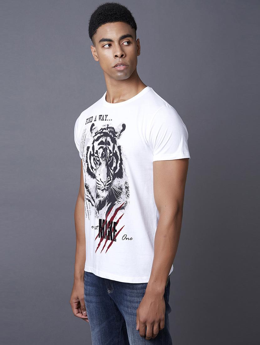white printed t-shirt - 17750505 - Zoom Image - 2
