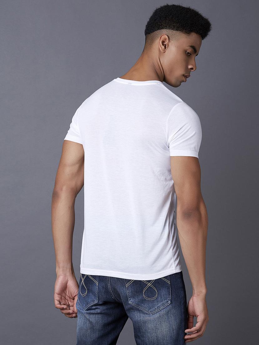 white printed t-shirt - 17750508 - Zoom Image - 3