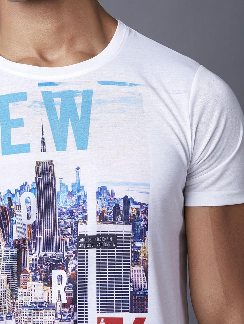 white printed t-shirt - 17750508 - Zoom Image - 5