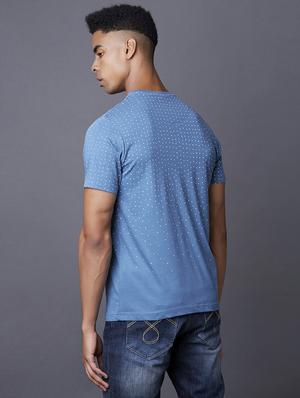 blue printed t-shirt - 17750526 - Standard Image - 3