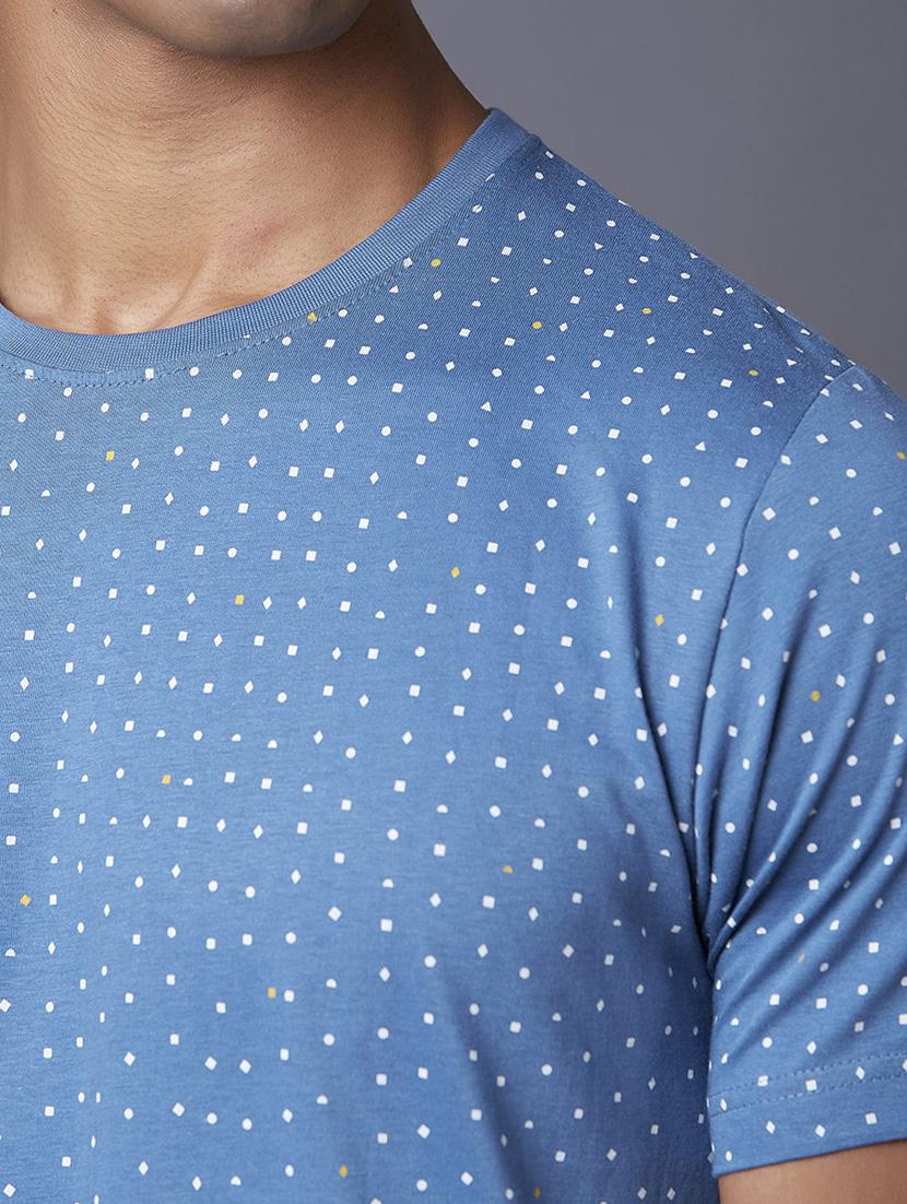 blue printed t-shirt - 17750526 - Zoom Image - 5