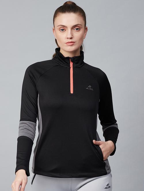 black polyester regular sweatshirt - 17750699 - Standard Image - 1
