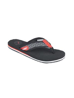 black fabric slip on flip flops - 17750752 - Standard Image - 2