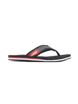 black fabric slip on flip flops - 17750752 - Standard Image - 3