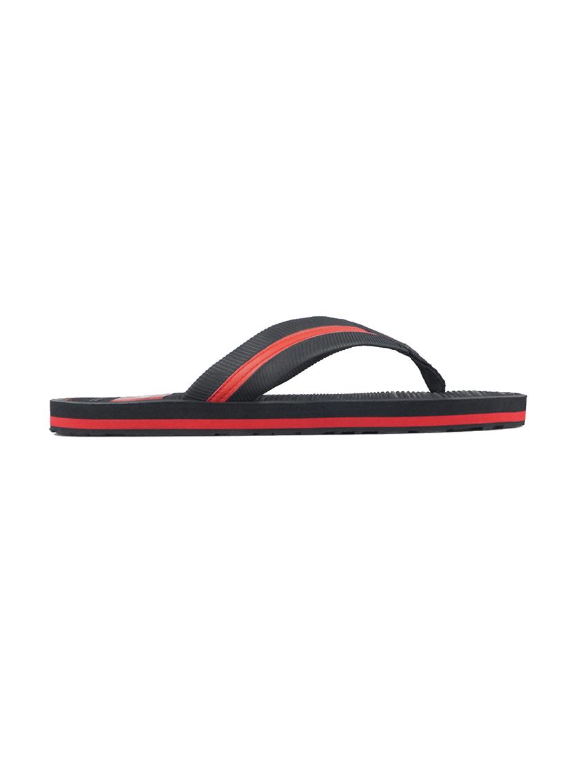 black synthetic & mesh slip on flip flops - 17750754 - Zoom Image - 3
