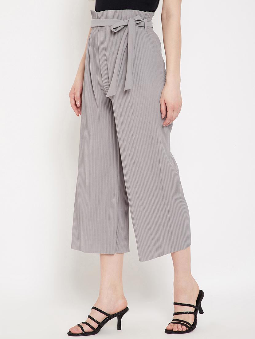tie front relaxed fit palazzo - 17750797 - Zoom Image - 2
