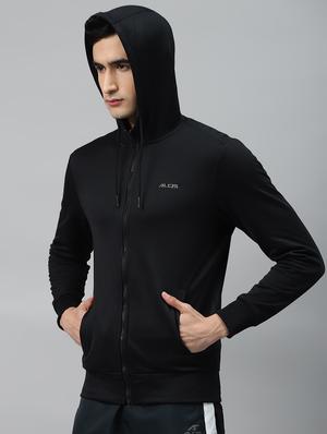black solid casual jacket - 17750863 - Standard Image - 2