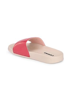 pink mesh slides flip flops - 17750927 - Standard Image - 3