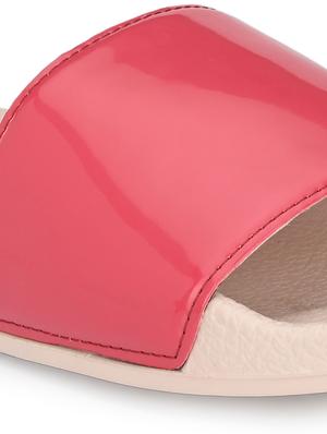 pink mesh slides flip flops - 17750927 - Standard Image - 6